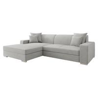 ECKSOFA Mexico, Seite: Links - Chromfarben/Hellgrau, Holz/Kunststoff (263/178cm) - MIRJAN24