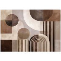 FOTOTAPETE Art Deco Abstrakt Braun 350x250 cm - Multicolor, Papier (350/250cm) - Wallarena