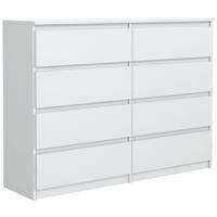 KOMMODE Weiß 139/102/39 - Weiß, Holzwerkstoff (139/102/39cm) - RAUMHIRSCH FURNITURE