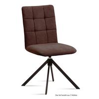 ESSZIMMERSTUHL drehbar (2er-Set) Debora 47x91x60 Schwarz/Braun - Schwarz/Braun, Kunststoff (60/91/47cm) - 58aufmkessel