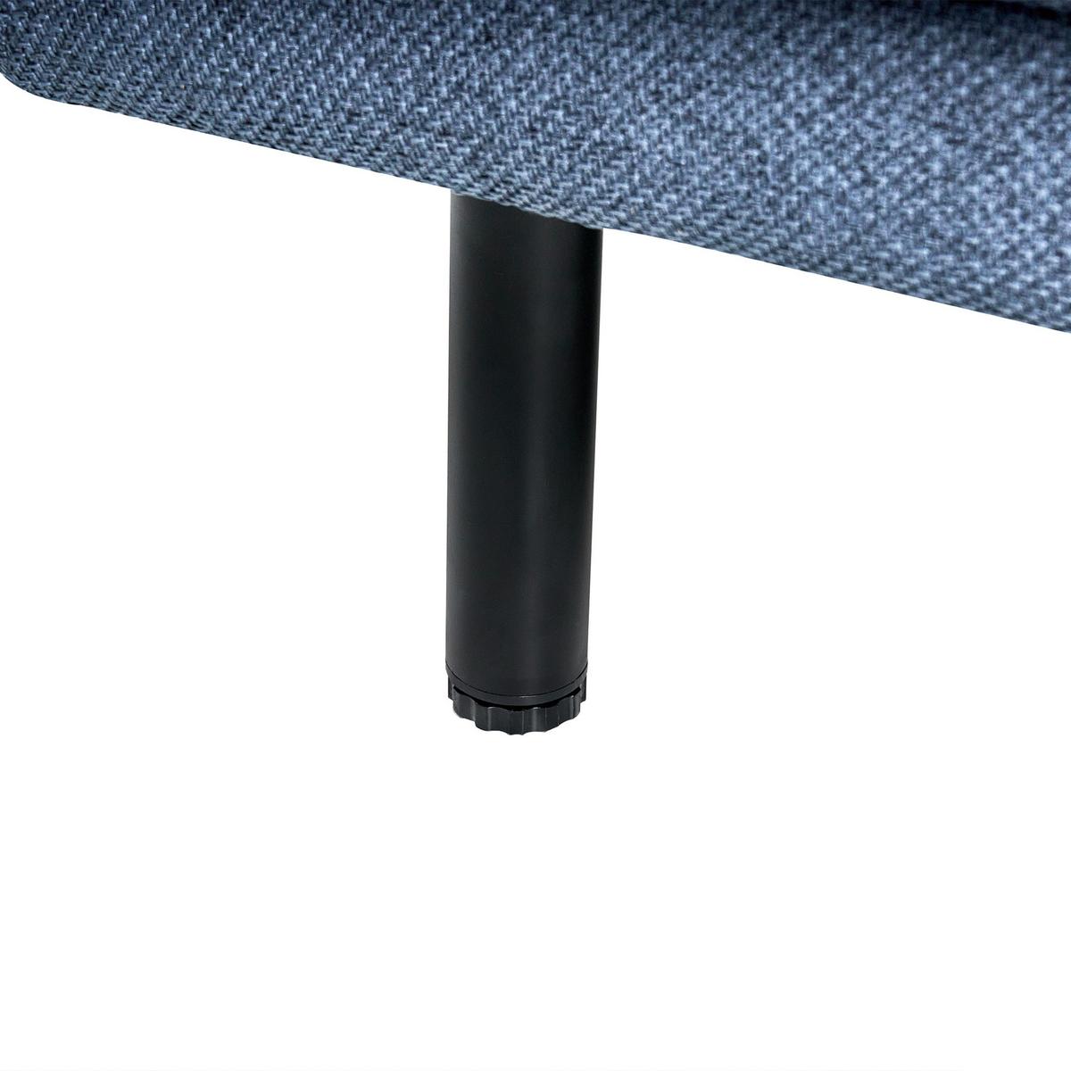 3-SITZER-SOFA Stoff Dunkelblau Vorgod - Dunkelblau, Textil (221/76/84cm) - Beliani