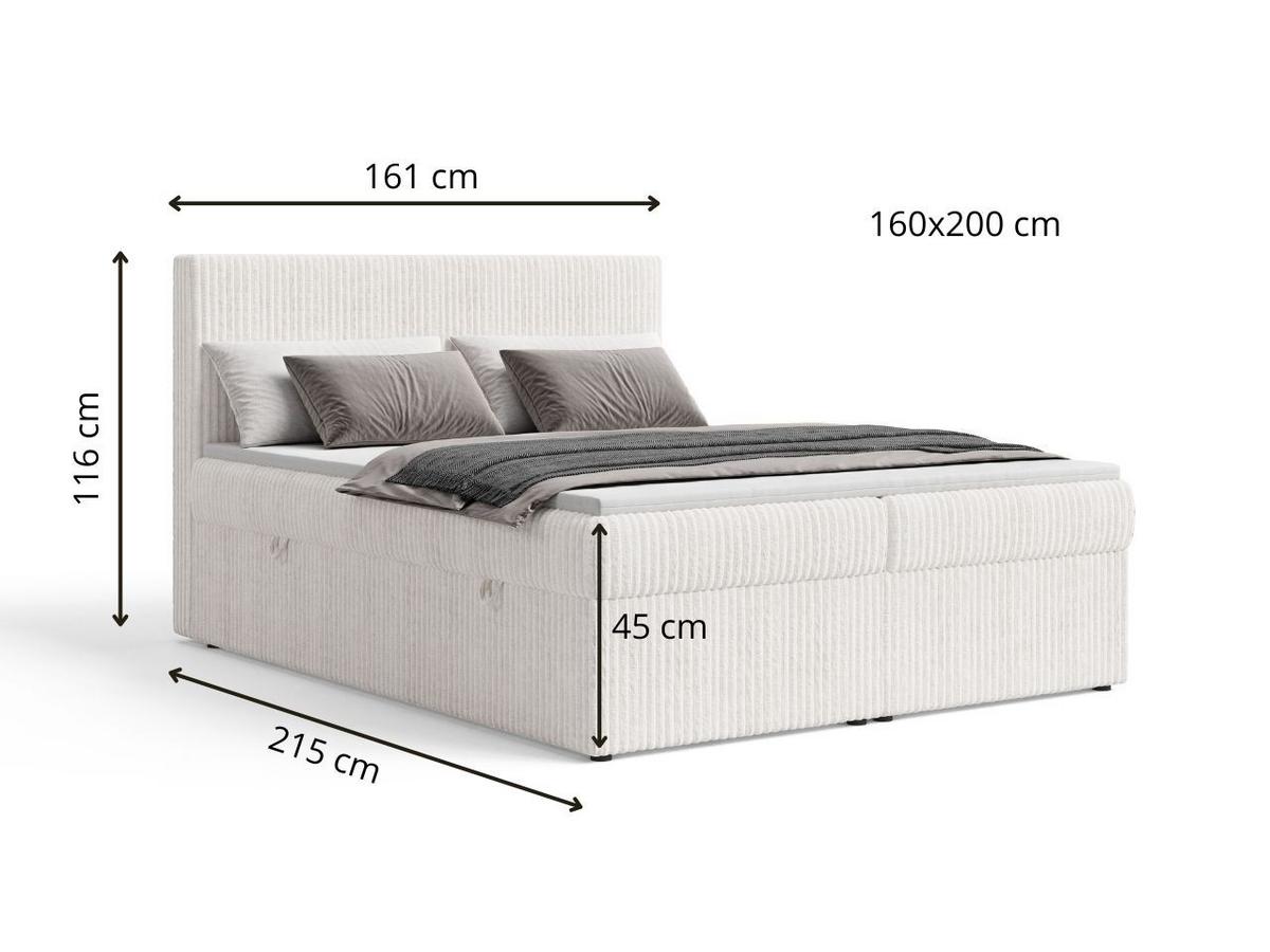 BOXBETT Brisa 160x200 Grau - Grau, Holz/Textil (160/200cm) - Graingold