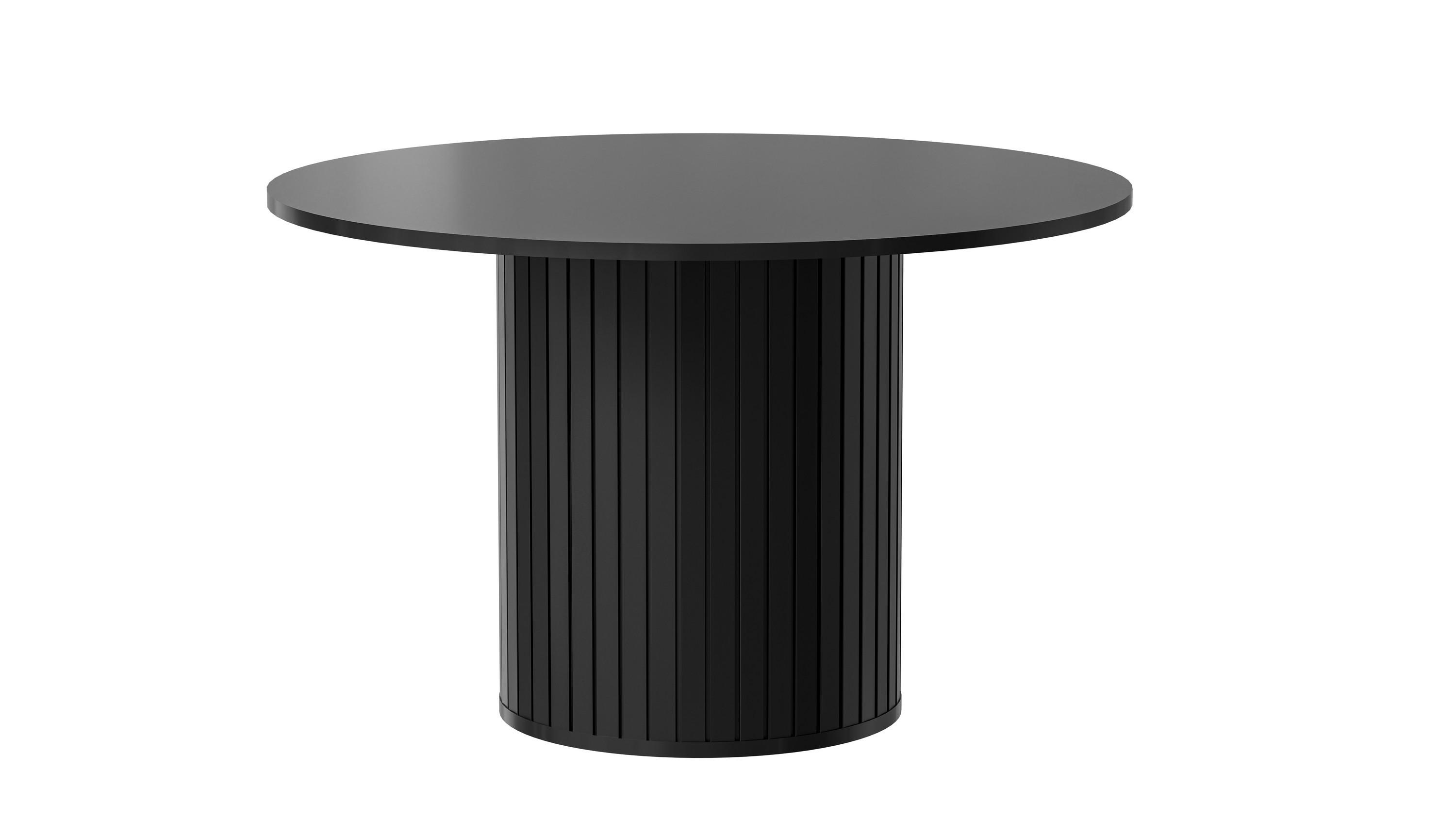 ESSTISCH THIRA 120 x 120 x 75,2 cm - Schwarz, Holz (120/120/75.2cm) - MASSENO