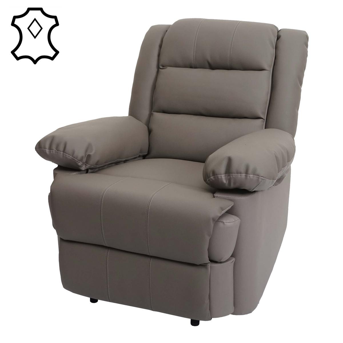 RELAXSESSEL taupe - Taupe, Leder (87/101/150cm) - MCW