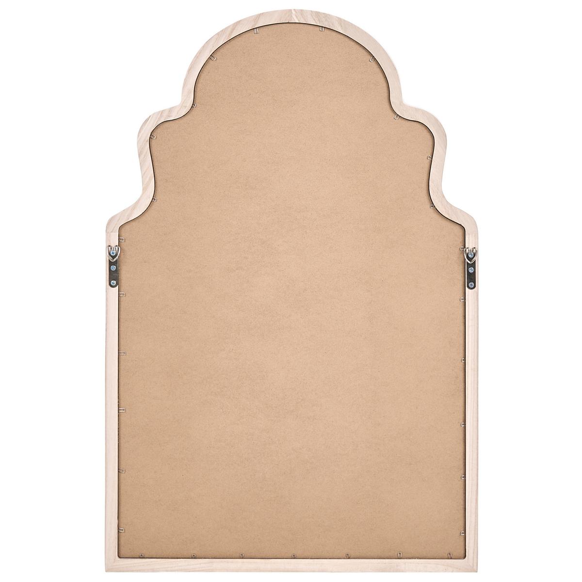 WANDSPIEGEL 60/90 cm Paulownia-Holz Taupe Tillac - Taupe, Holz (60/90/3cm) - Beliani