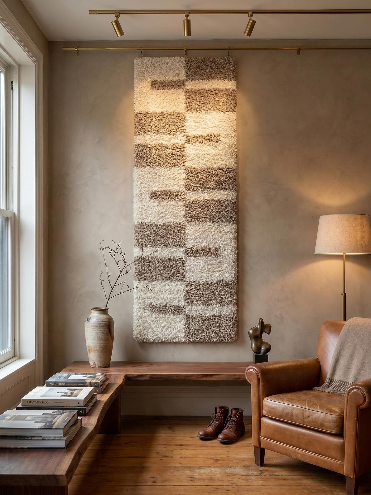 HOCHFLORTEPPICH WERFEN, kariert, Beige, 80 x 250 cm - Beige, Textil (80/250cm) - KADIMA DESIGN