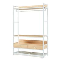 GARDEROBENSTÄNDER Isen - Eichefarben/Weiß, Holzwerkstoff/Metall (120/180/40cm) - [en.casa]