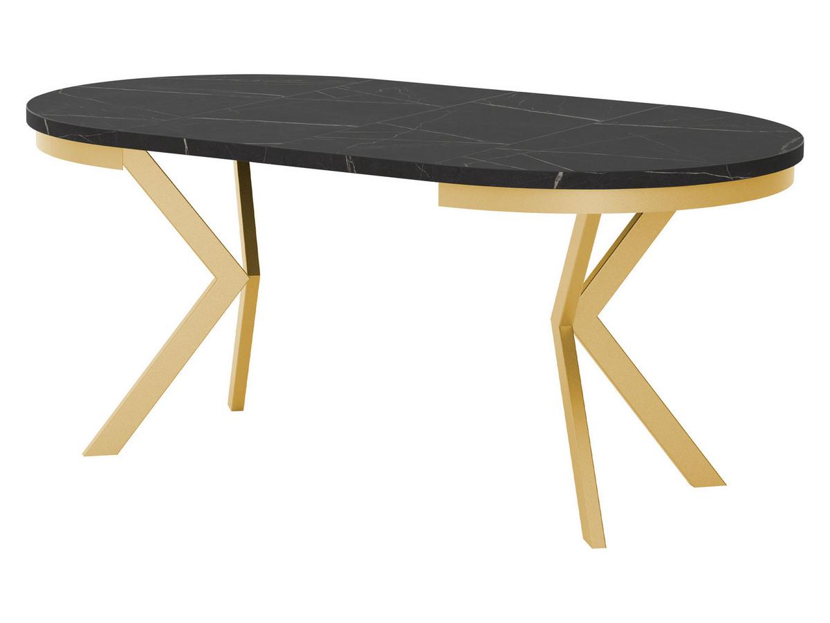 ESSTISCH ausziehbar Edder 90 - Hellgrau/Schwarz, Holzwerkstoff/Metall (90/90/76cm) - MIRJAN24
