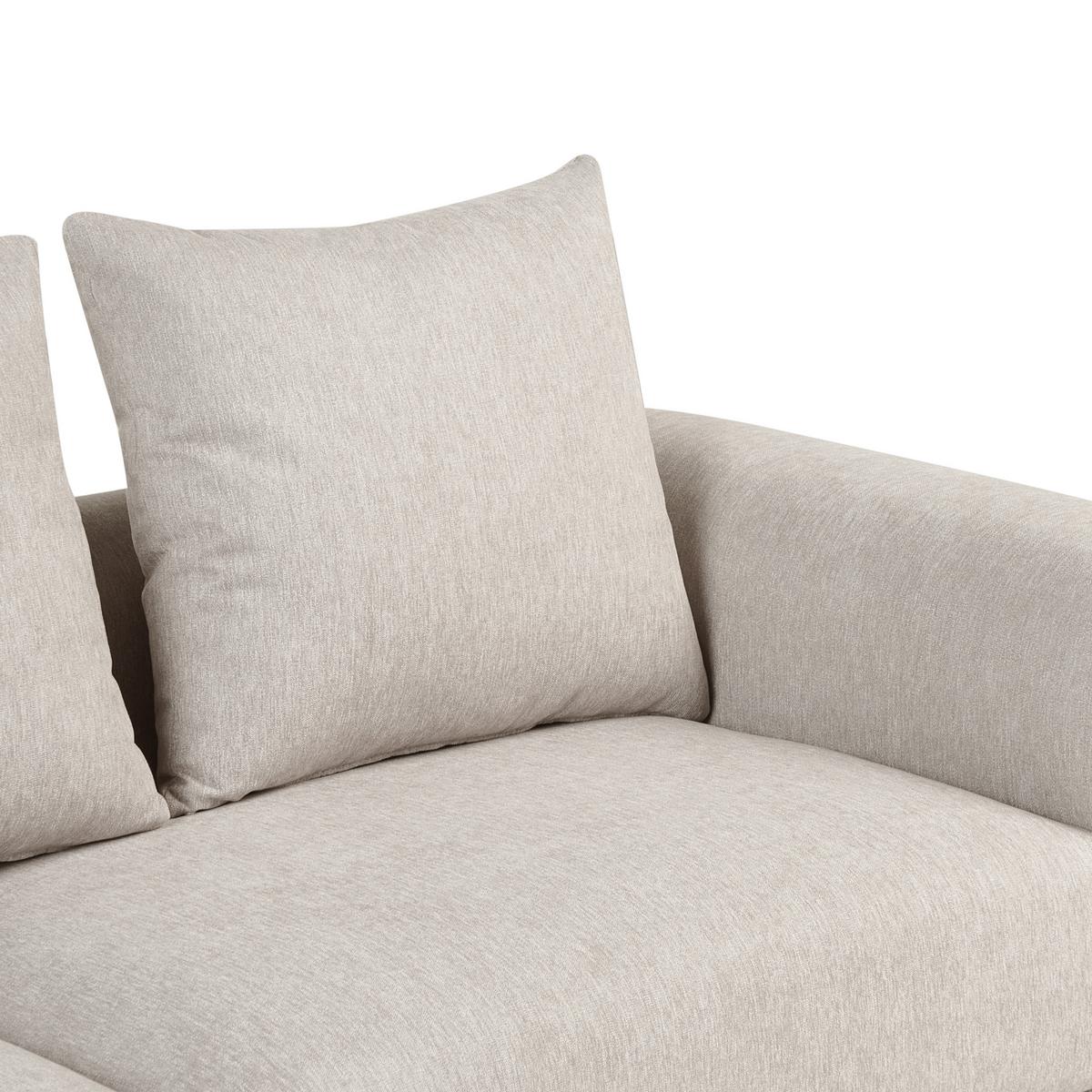 3-SITZER-SOFA Taupe Vinliden - Beige/Braun, Textil (217/62/87cm) - Beliani