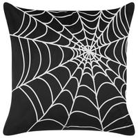 DEKOKISSEN Schwarz 45/45 cm Lycoris - Schwarz, Textil (45/45cm) - Beliani