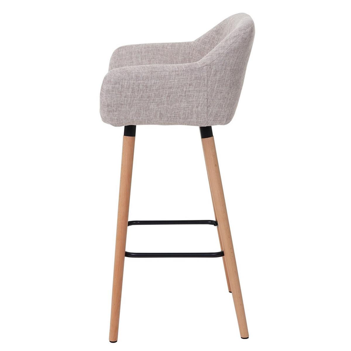BARHOCKER Hellgrau 2er-Set - Hellgrau, Textil (53/99/45cm) - MCW