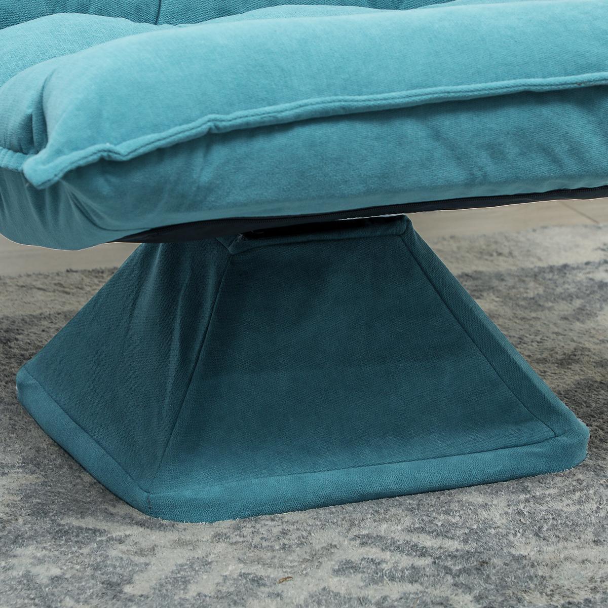 RELAXSESSEL Stahl, Samt, Blau - Blau, Metall (70/95/62cm) - HOMCOM