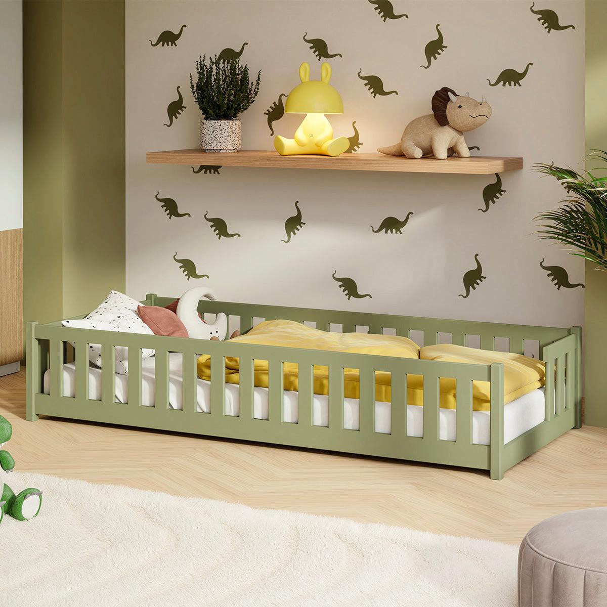 KINDERBETT 80/160 Thea Olive - Grün, Holz (80/160cm) - Petits-meubles
