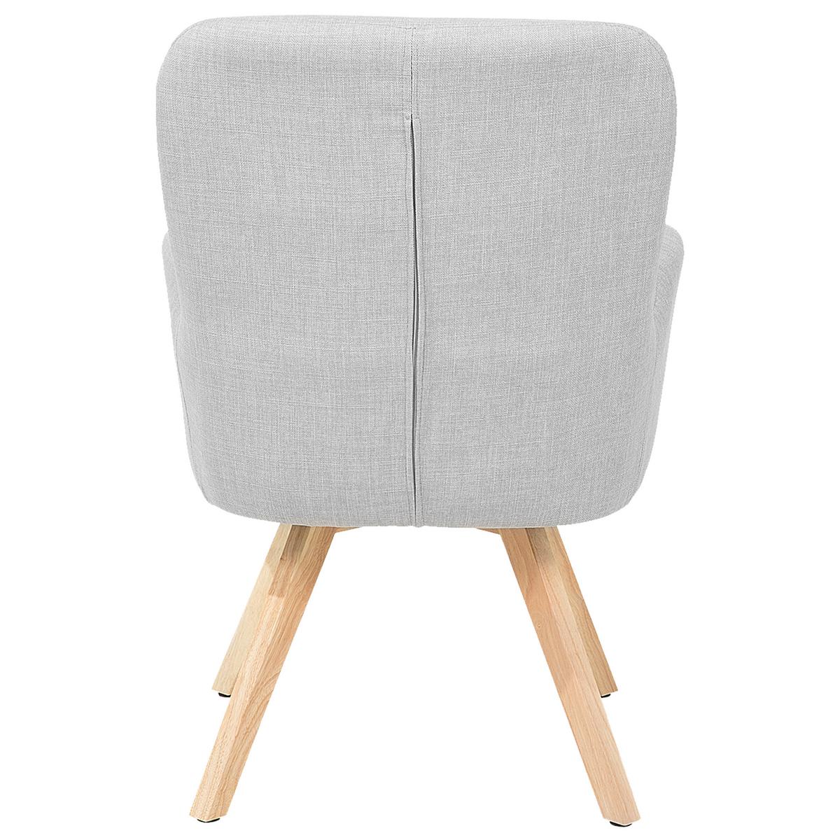 SESSEL Polsterbezug Grau Bjarn - Grau, Holz/Textil (60/90/55cm) - Beliani