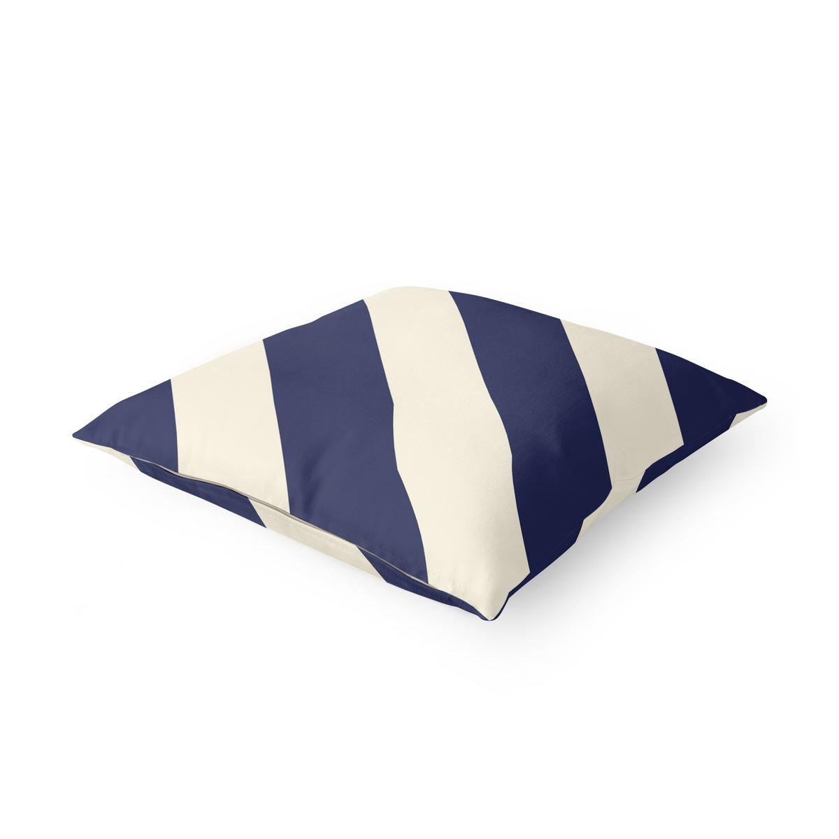 DEKOKISSEN PopArt Streifen Blau 40/40 cm - Blau, Textil (40/40/10cm) - Bilderwelten