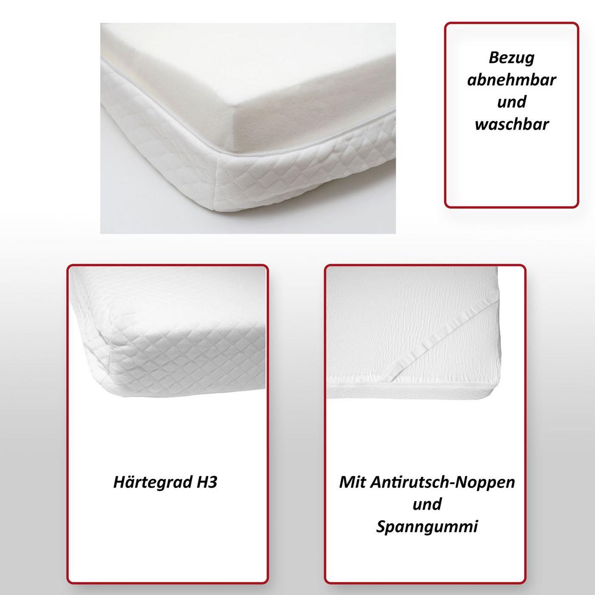 MEMORYFOAM-MATRATZENTOPPER 6CM Weiß - Weiß, Textil (200/140/6cm) - MCW