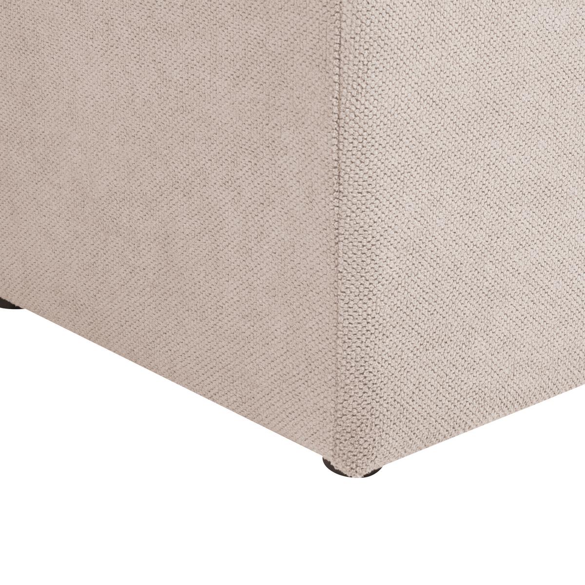OTTOMANE mit Stauraum Stoff Taupe Orem - Taupe, Textil (100/42/40cm) - Beliani