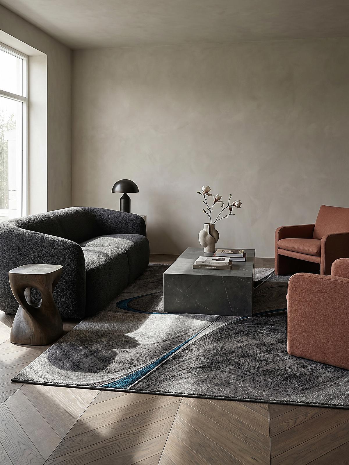 KURZFLORTEPPICH Abstrakt BIENO Polypropylen Grau 200 x 290 cm - Grau, Textil (200/290cm) - KADIMA DESIGN