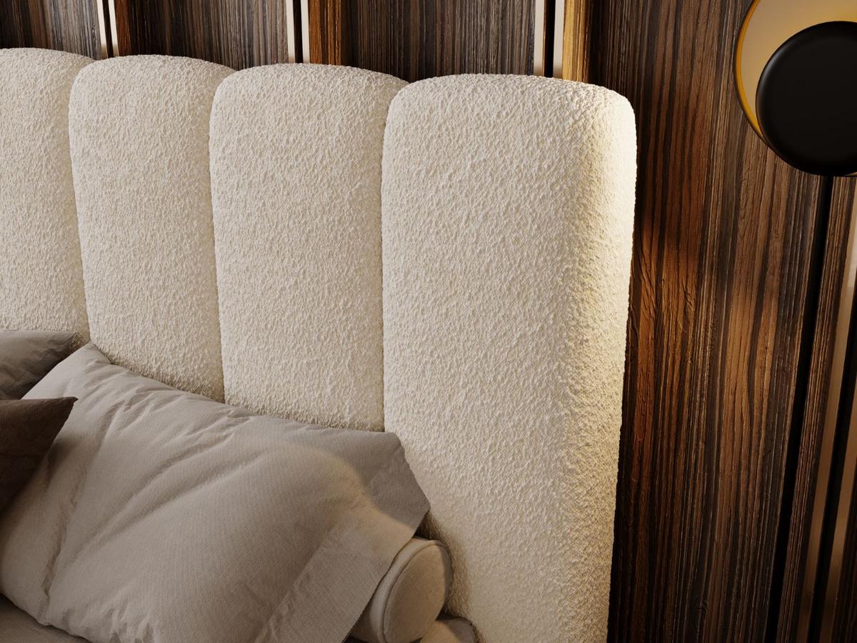 POLSTERBETT Imperial 120x200 Bouclé-Stoff Creme - Creme, Textil (120/200cm) - Graingold