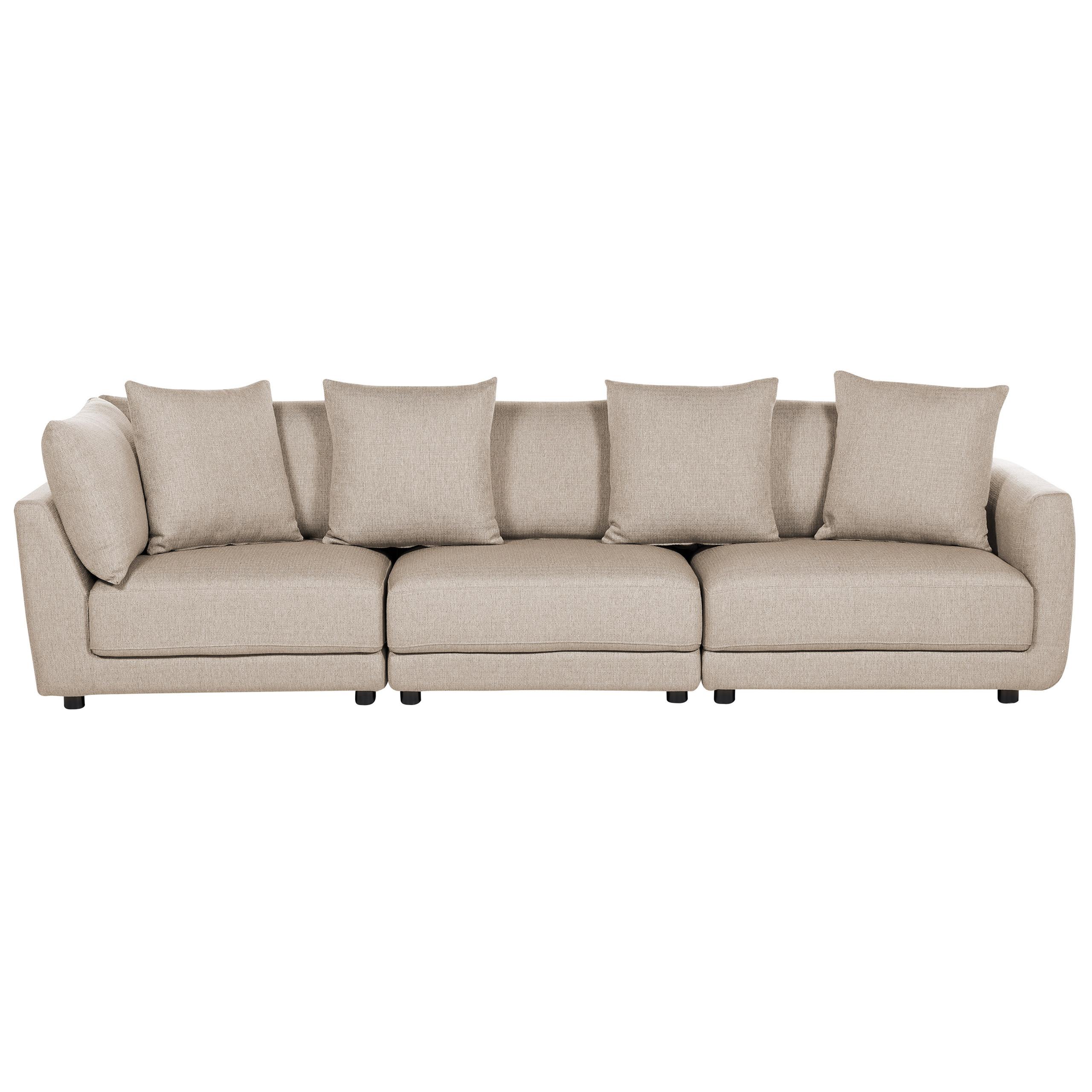 3-SITZER-SOFA beige Sigtuna - Beige, Textil (300/86/102cm) - Beliani