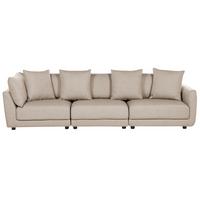 3-SITZER-SOFA beige Sigtuna - Beige, Textil (300/86/102cm) - Beliani