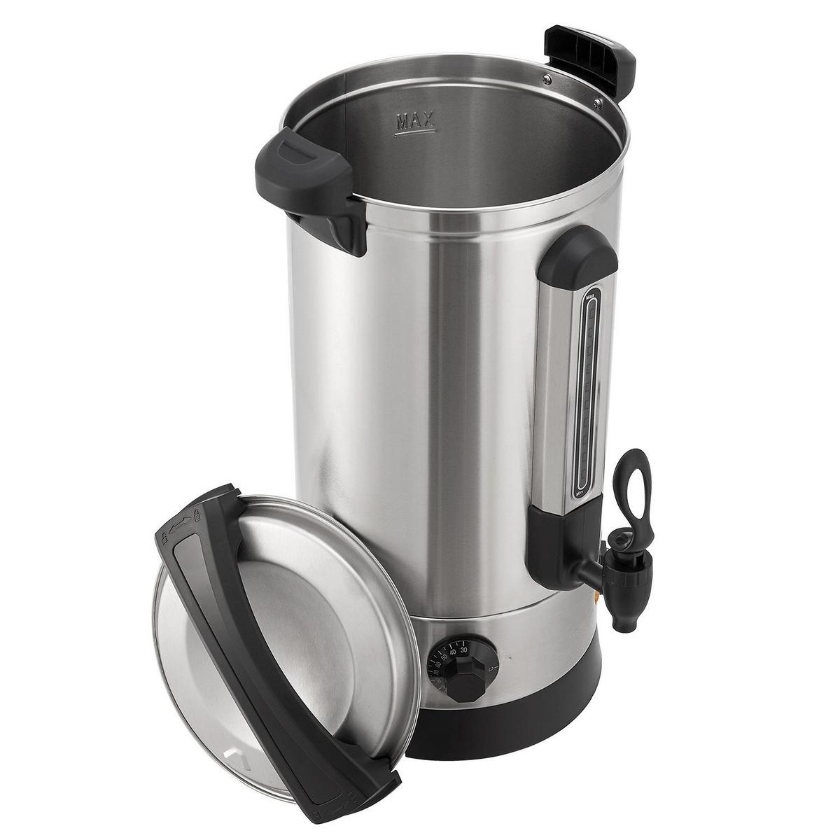 GLÜHWEINKOCHER Teramo 10 L - Silberfarben, Metall (30/50/23cm) - Juskys