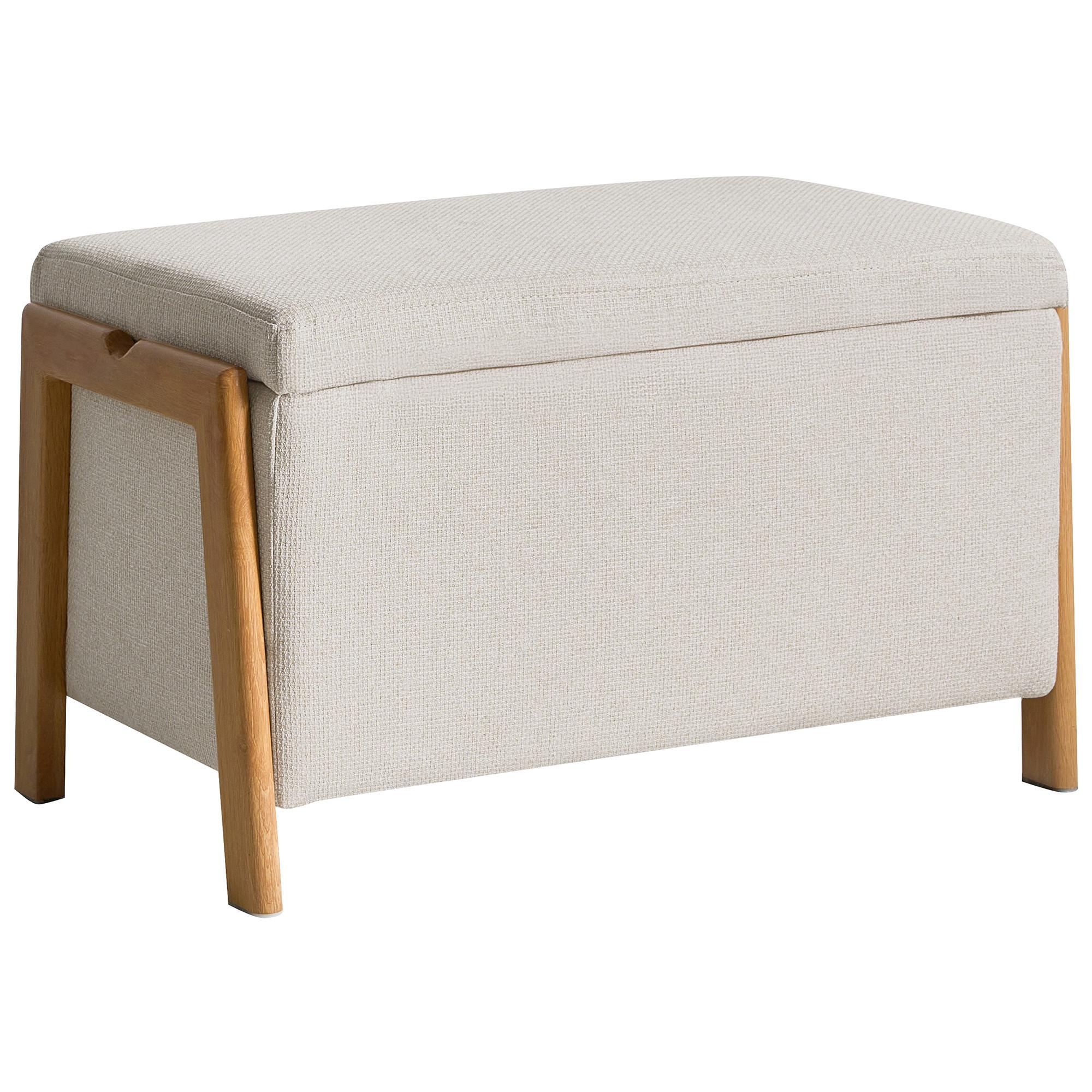 SITZBANK Beige Edland - Beige/Braun, Textil (75/44/43cm) - Beliani