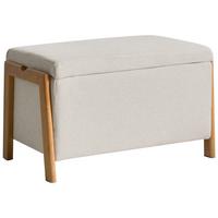 SITZBANK Beige Edland - Beige/Braun, Textil (75/44/43cm) - Beliani