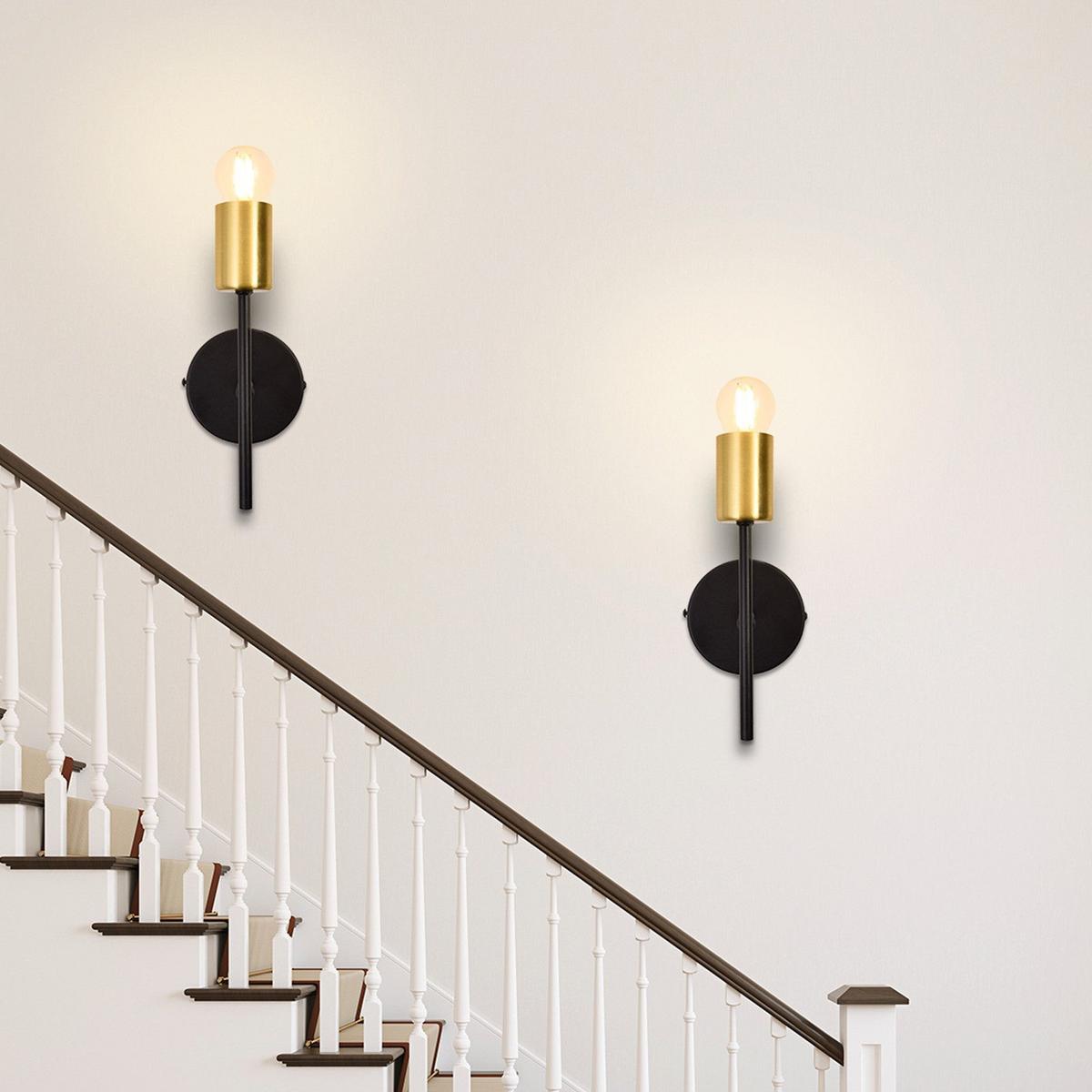 WANDLEUCHTE Qyxxh 10.0/12.0/22.5 cm - Schwarz, Metall (10/12/22.5cm) - ZMH