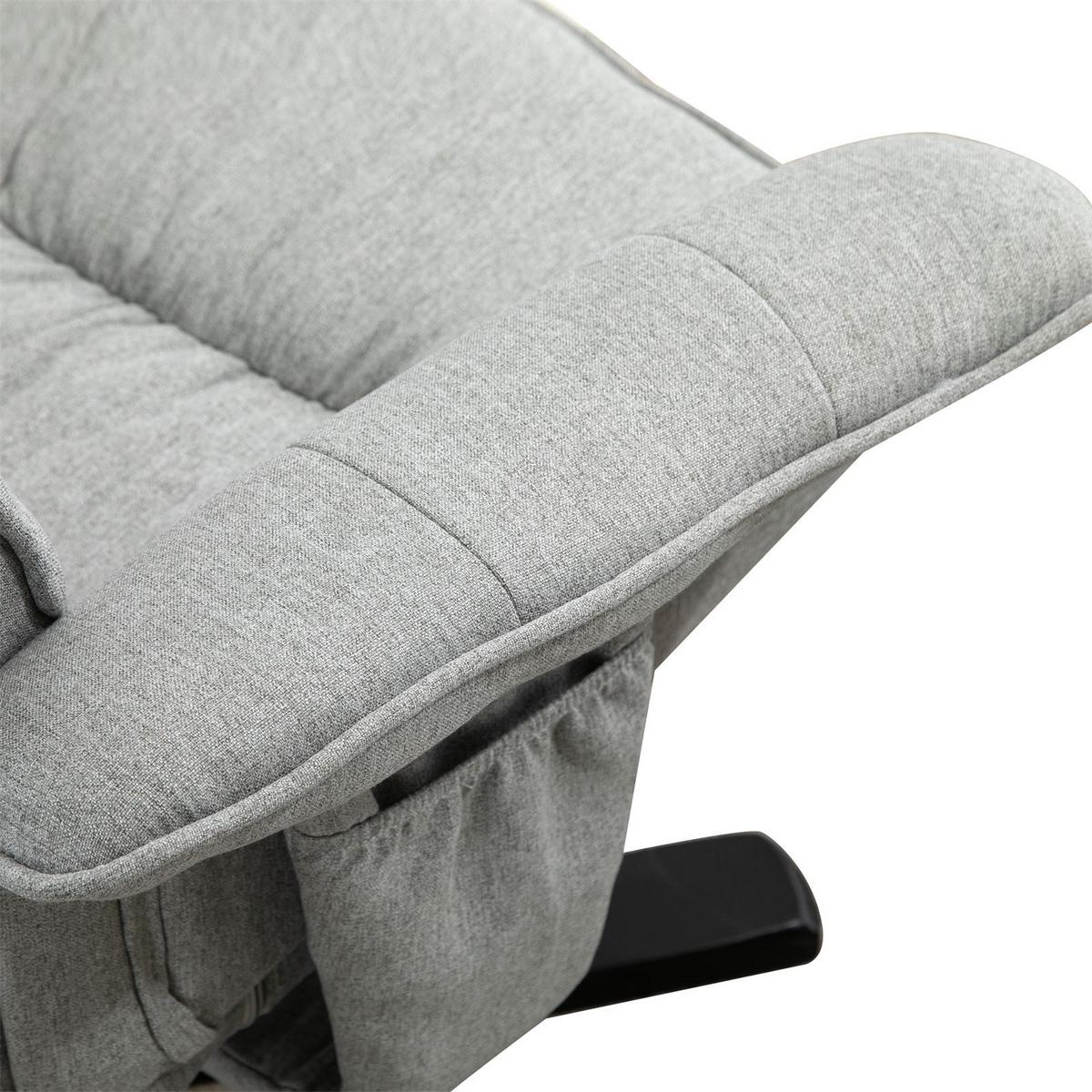 RELAXSESSEL CHARLY grau/schwarz - Schwarz/Grau, Textil (76/87/61cm) - IDIMEX