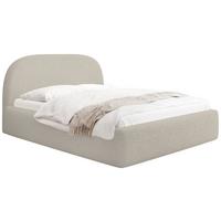 POLSTERBETT Puro mit Bettkasten, Beige Boucle 120 x 200 cm – mit Metall-Lattenrost - Beige/Birkefarben, Holzwerkstoff/Kunststoff (120/200cm) - WFL GROUP
