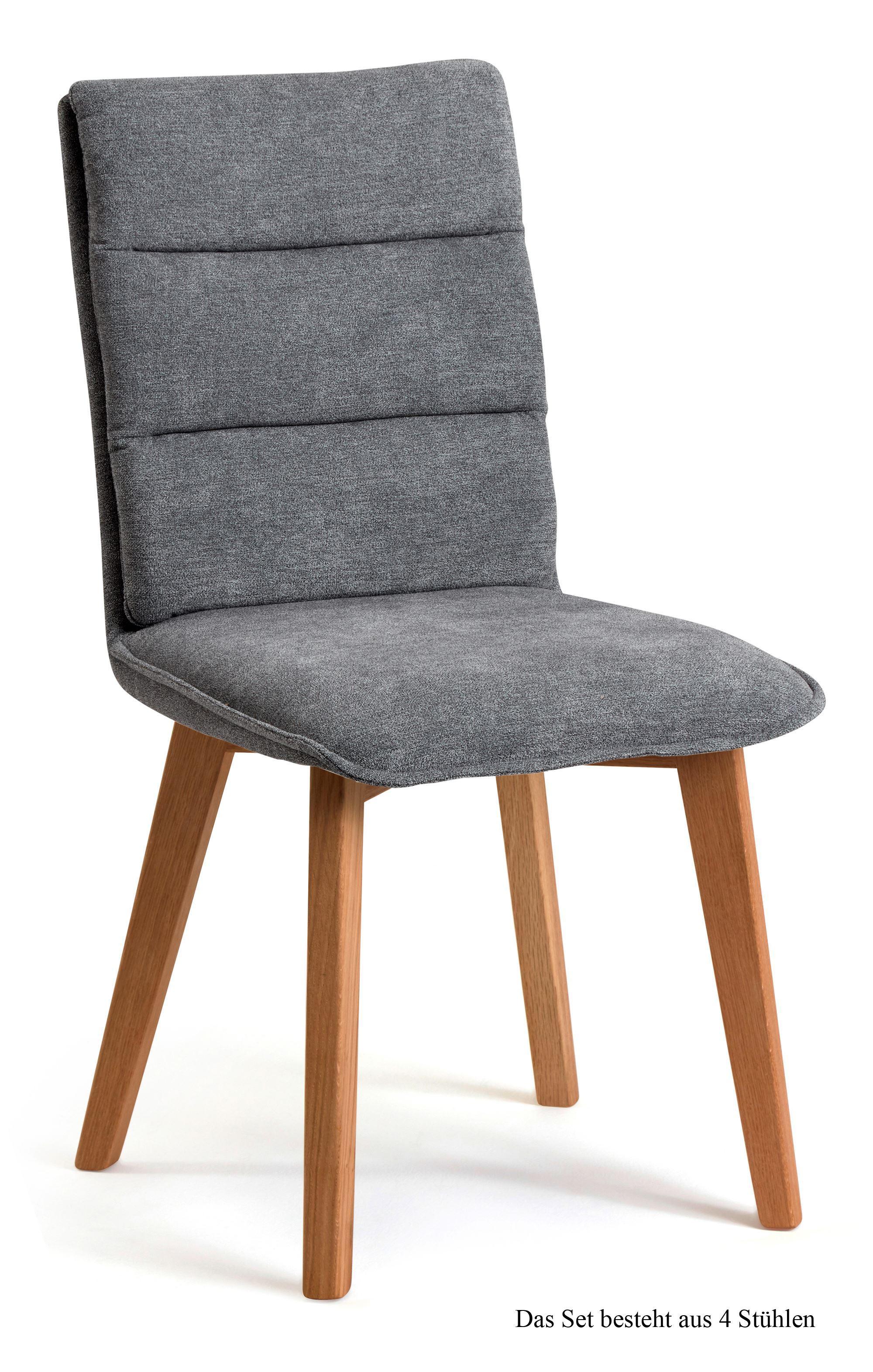 ESSZIMMERSTUHL (4er-Set) Darija 47x92x60 Eiche geölt/Grau - Eichefarben/Grau, Kunststoff (60/92/47cm) - 58aufmkessel