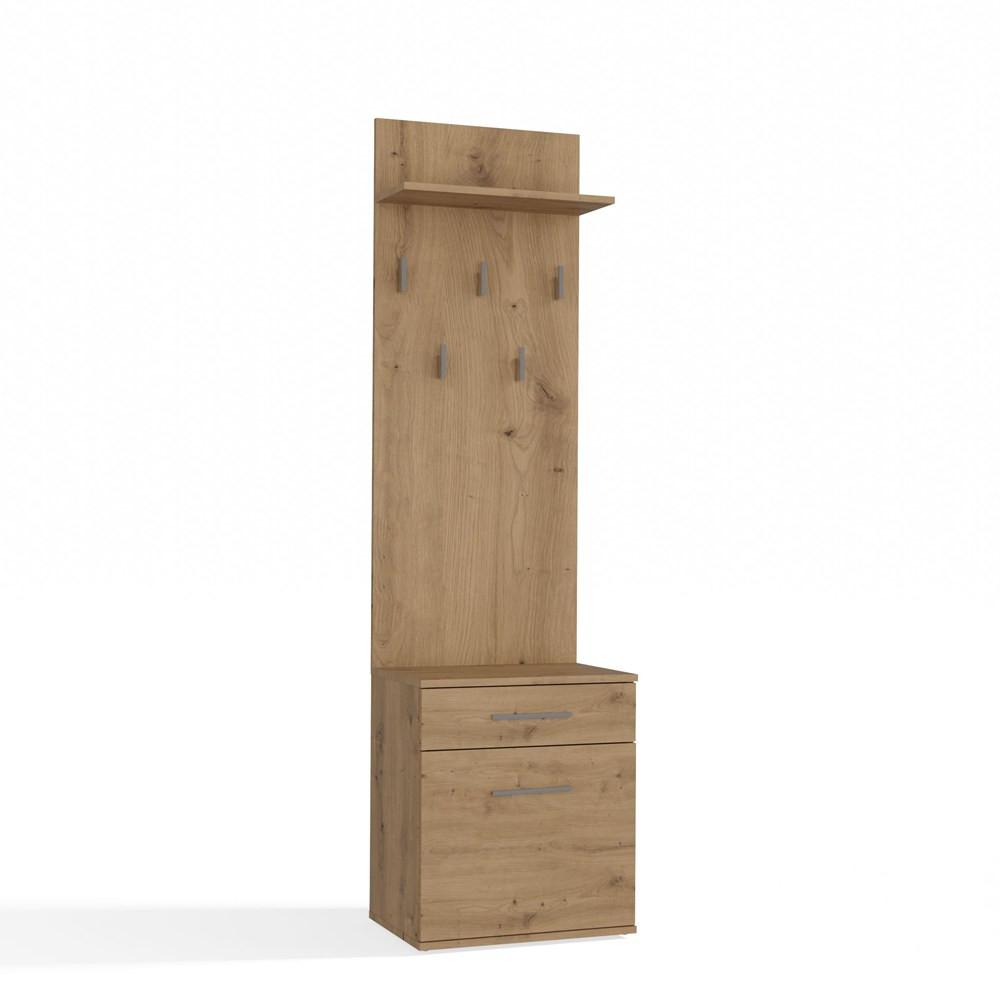 SCHUHSCHRANK Eiche Artisan 50/180/35 - Eiche Artisan, Holzwerkstoff (50/180/35cm) - RAUMHIRSCH FURNITURE
