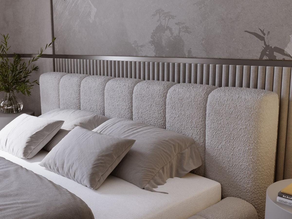POLSTERBETT Orio 180x200 Grau - Grau, Textil (180/200cm) - Graingold