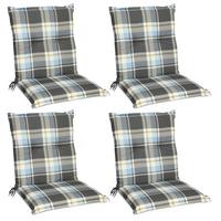 NIEDERLEHNERAUFLAGE Sunny BK 100/50/6cm Blau-Kariert 4tlg - Blau, Textil (50/6/100cm) - Beautissu 
