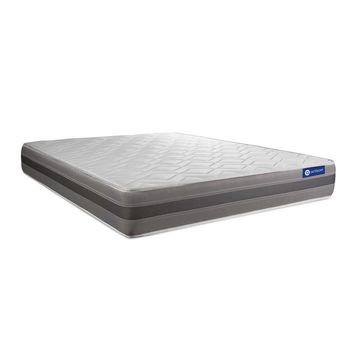 BETT Actimemo relax Memory-Schaum 150 x 200 cm h2 - Kit Bettgestell Grau - Beige/Grau, Karton/Holz (150/200cm) - ACTISOM