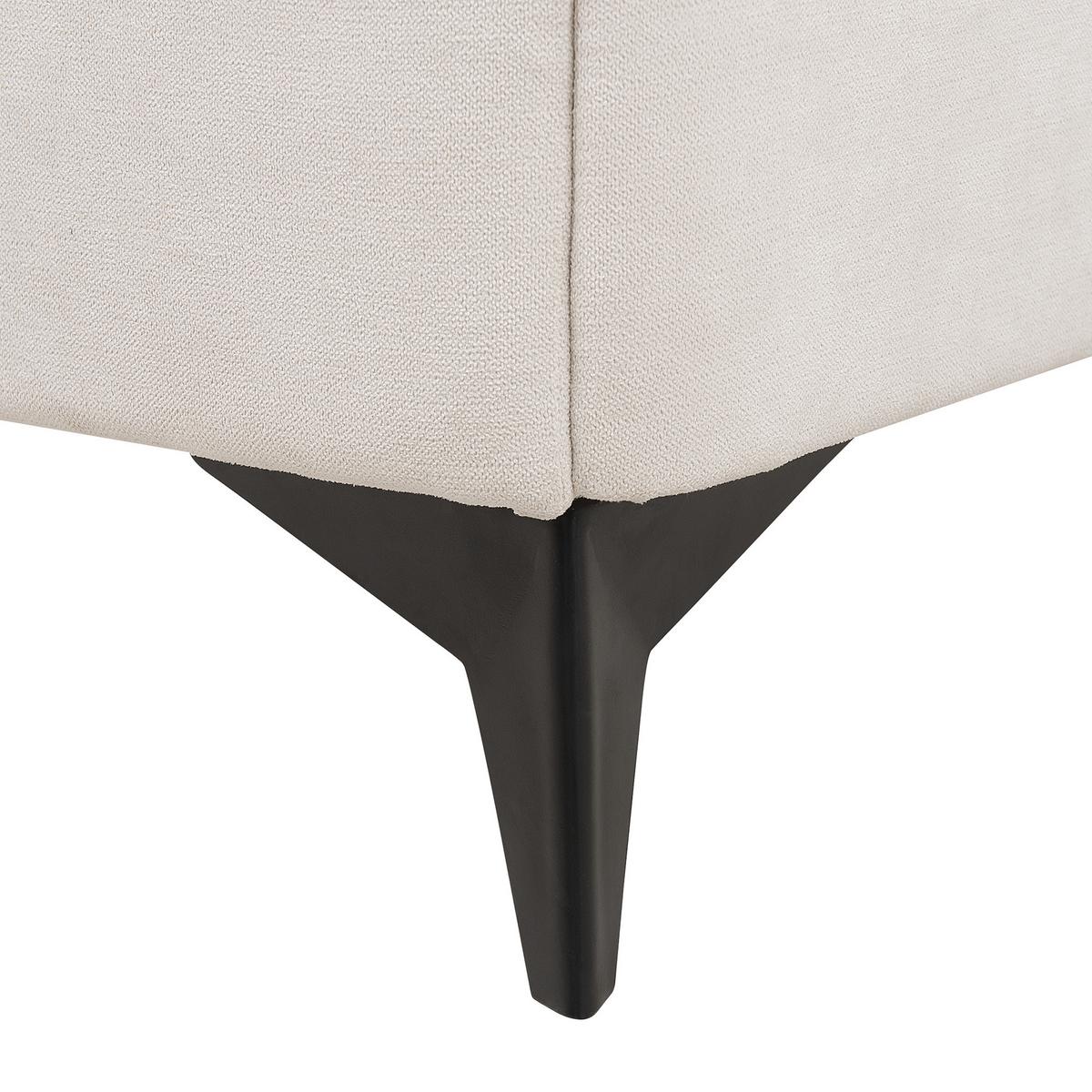 POLSTERBETT 160/200cm Helles Beige Melle - Beige, Naturmaterialien/Textil (160/200cm) - Beliani