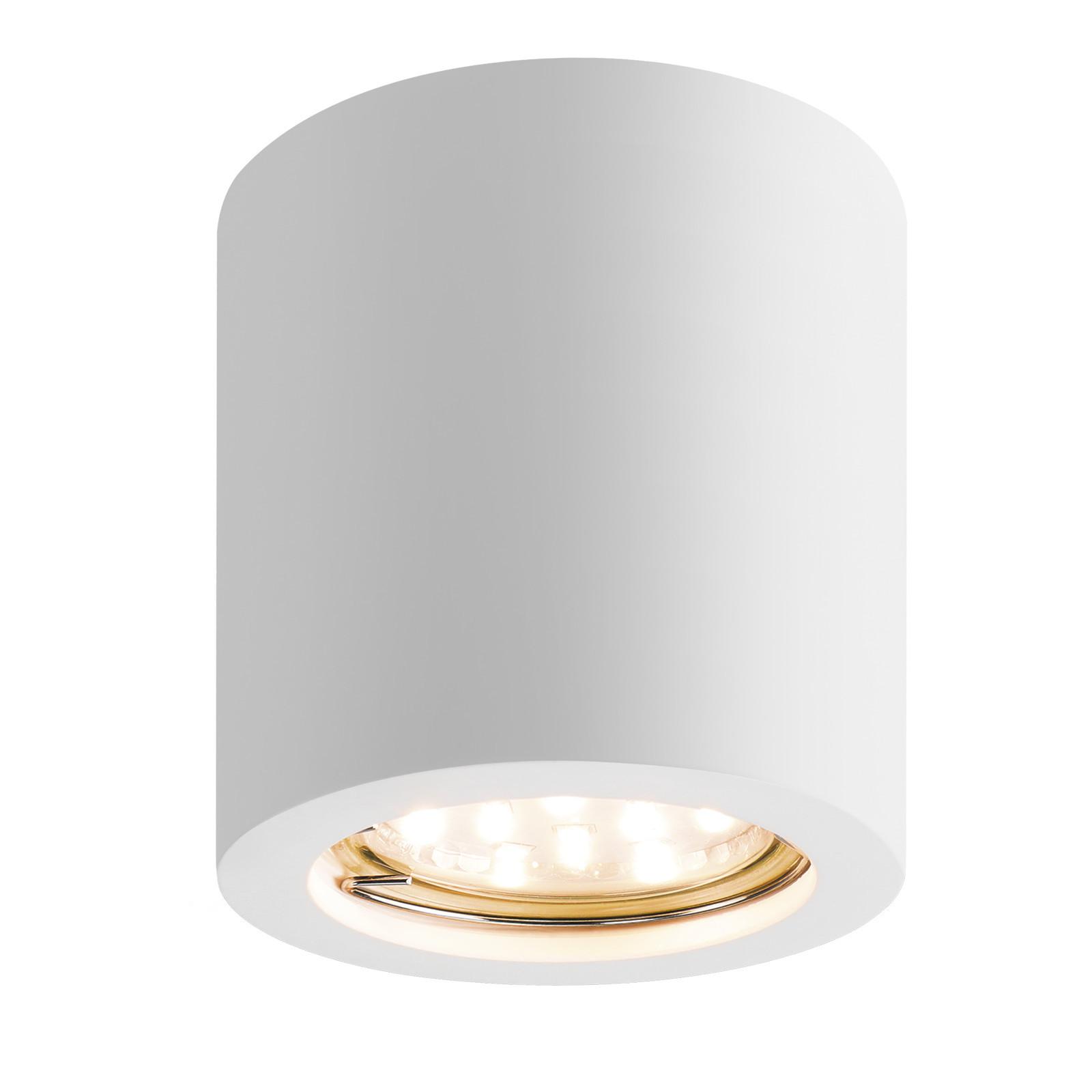 DECKENLEUCHTE Mance 7.5/7/7 cm - Weiß, Naturmaterialien (7/7.5/7cm) - Nettlife