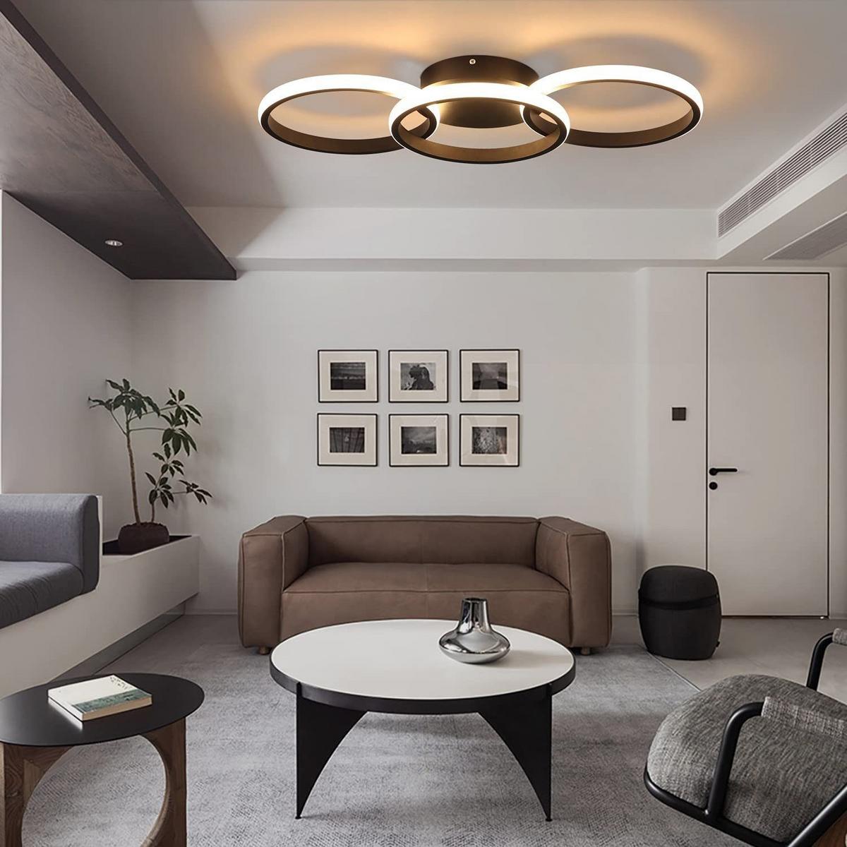 LED-DECKENLEUCHTE Ferdinand 60/24/4 cm - Schwarz, Metall (60/24/8cm) - ZMH