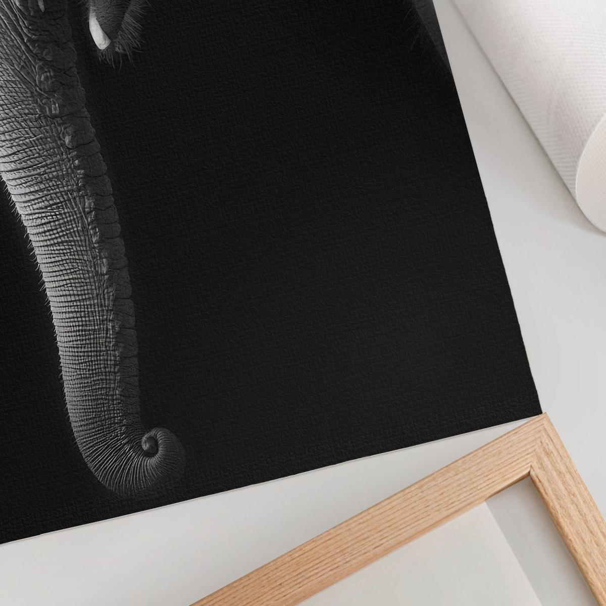 POSTER - 29x42 cm - Visual Echo - Profil eines Elefanten - Weiß, Textil (29/42/0.1cm) - TULUP