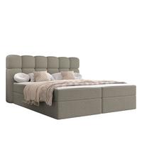 BOXBETT Softi 2 Boucle - H3 - Schwarz/Cappuccino, Holz/Holzwerkstoff (160/200cm) - MIRJAN24