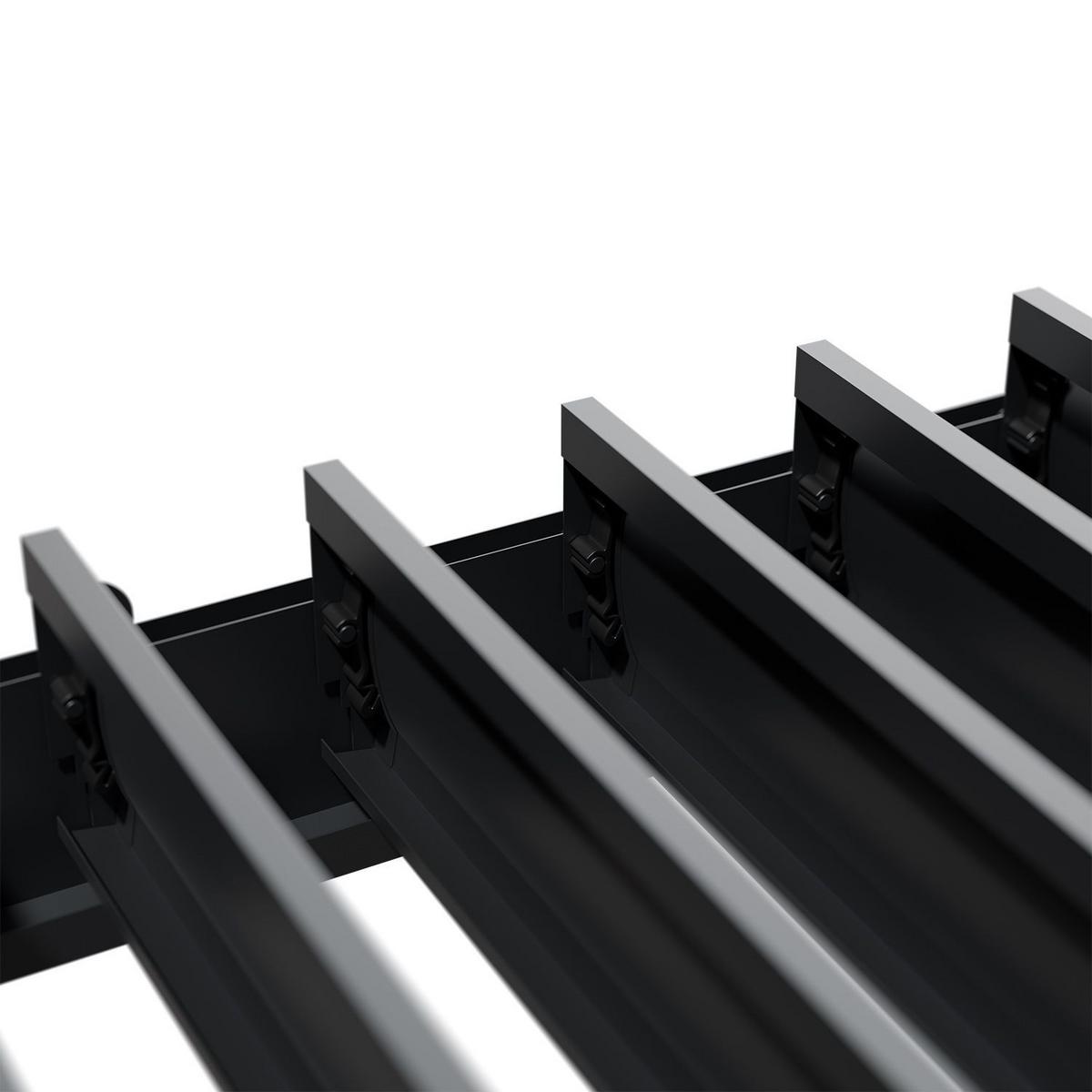 LAMELLENDACH Tahiti mit Seitenwand 3x3 m anthrazit - Anthrazit, Metall (300/240/300cm) - Juskys