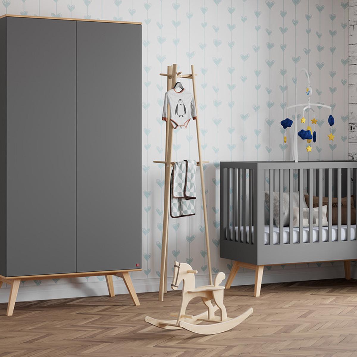 SCHRANK grau - Grau, Holzwerkstoff (100/207.5/58cm) - Petits-meubles