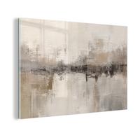 ACRYLGLASBILD Moderne Kunst - Abstrakt - Beige Wanddeko 60x40 cm - Beige, Glas (60/40cm) - MuchoWow