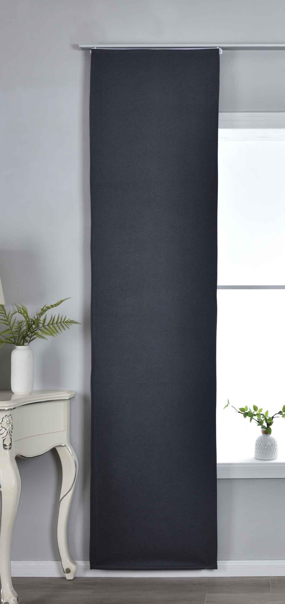 SCHIEBEVORHANG »München Dark« HxB 245x60 cm Dunkelgrau - Dunkelgrau, Textil (60/245/245cm) - Gardinenbox