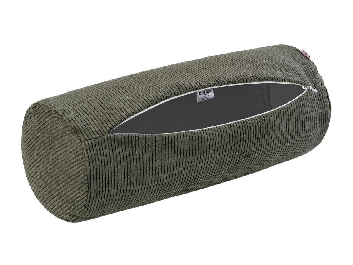 XL-NACKENROLLENHÜLLE HYggelig No.1 stein-grau Cord-Samt 70/25 cm - Grau, Textil (25/70cm) - beties Heimtextil