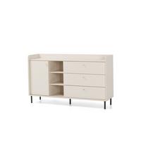 KOMMODE ASTREA 153,5/91/42cm mit 3 Schubladen 1 Türen Beige - Beige, Holzwerkstoff (153.5/91/42cm) - MASSENO