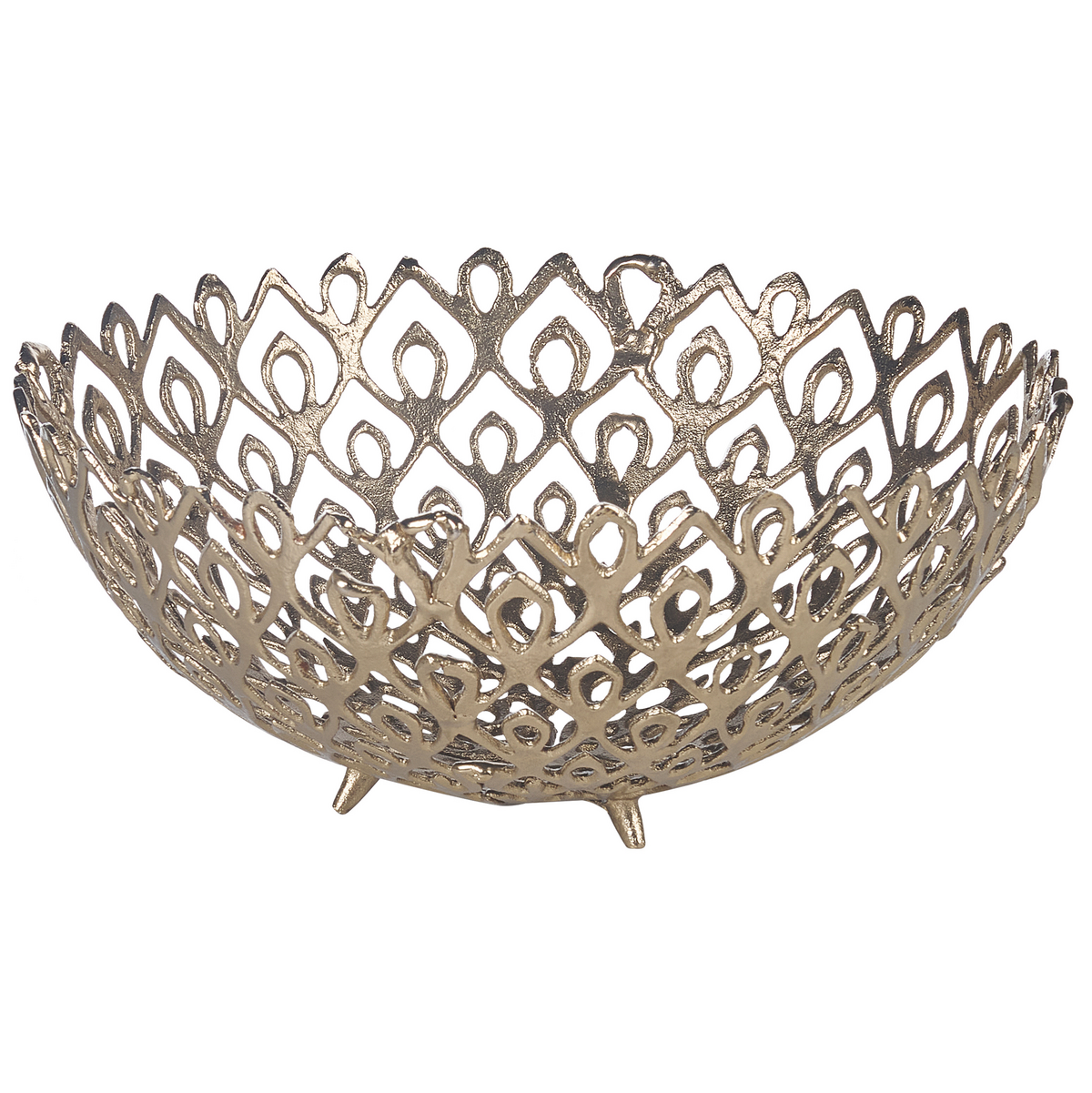 DEKOSCHALE Aluminium gold Grogol - Goldfarben, Metall (20cm) - Beliani