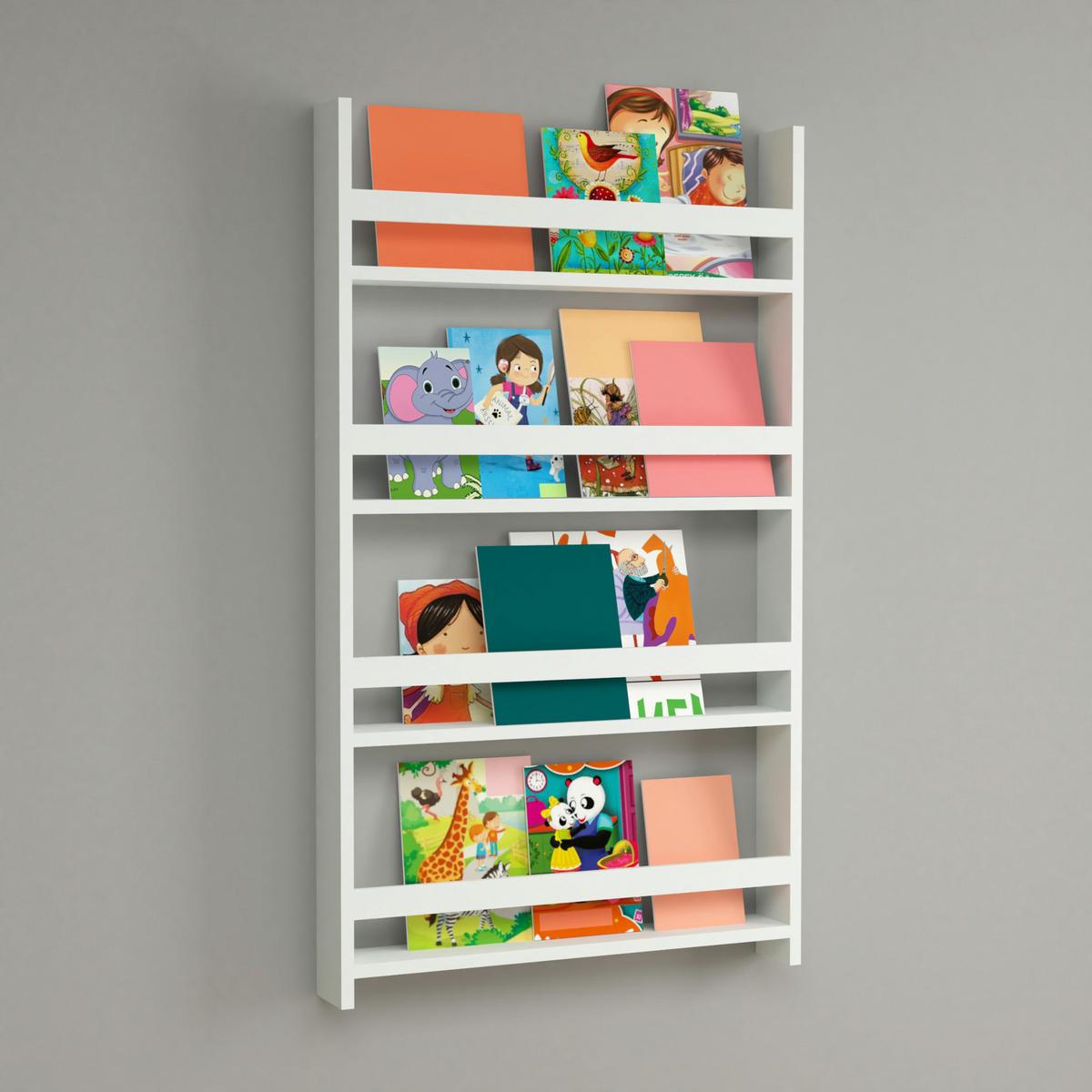 KINDER-WANDREGAL Sotenäs - Weiß, Holzwerkstoff (74/120/10cm) - [en.casa]