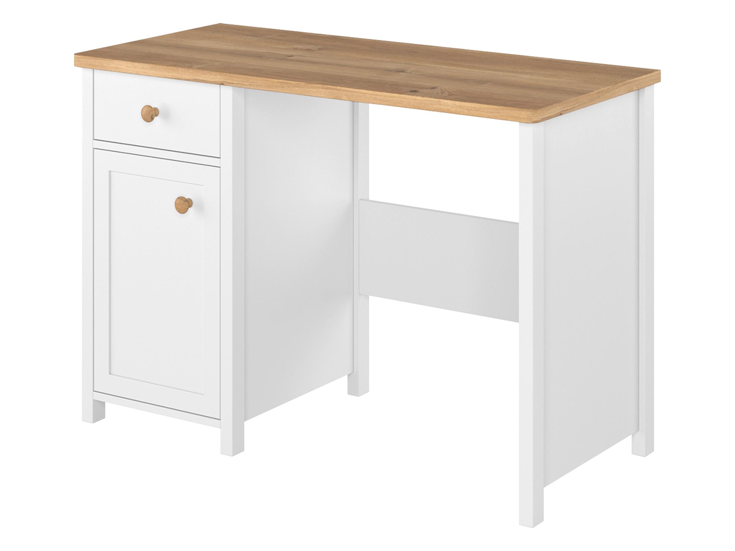SCHREIBTISCH Story 1D1S SO03 - Eichefarben/Weiß, Holzwerkstoff/Kunststoff (110/52/77cm) - MIRJAN24